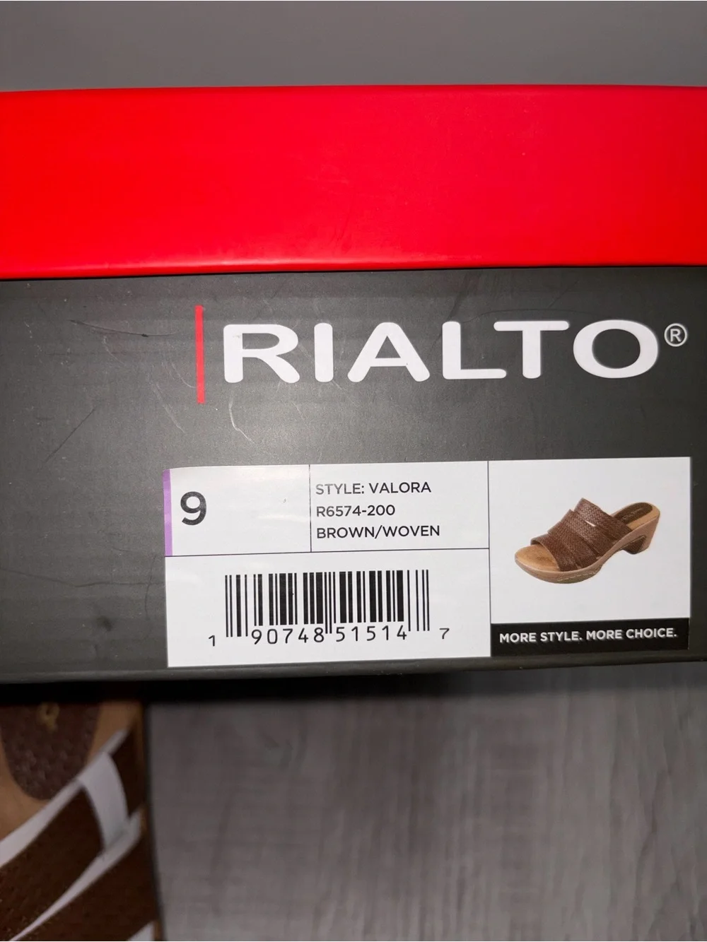 Rialto Brown Woven Slide Sandals for Women